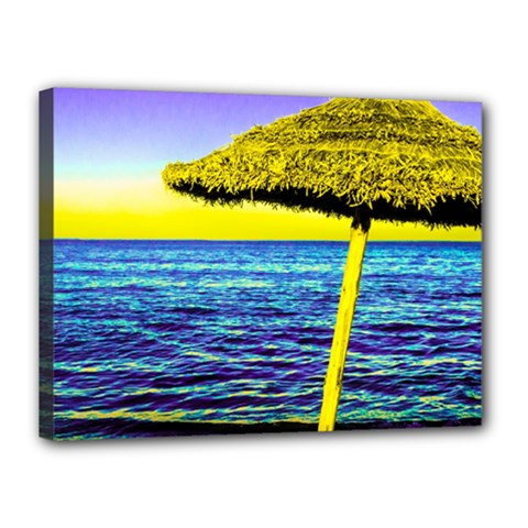 Pop Art Beach Umbrella  Canvas 16  X 12  (stretched) by essentialimage