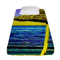 Pop Art Beach Umbrella  Fitted Sheet (single Size) by essentialimage
