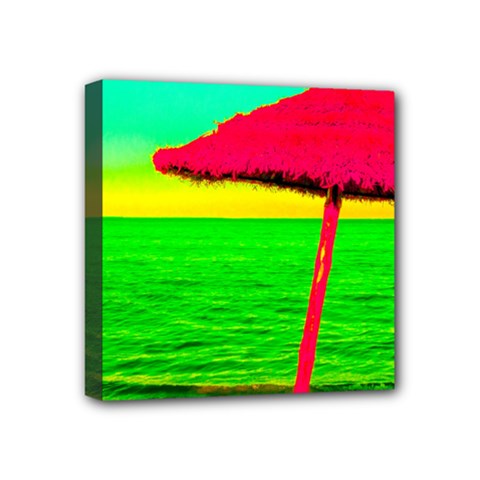 Pop Art Beach Umbrella Mini Canvas 4  X 4  (stretched) by essentialimage