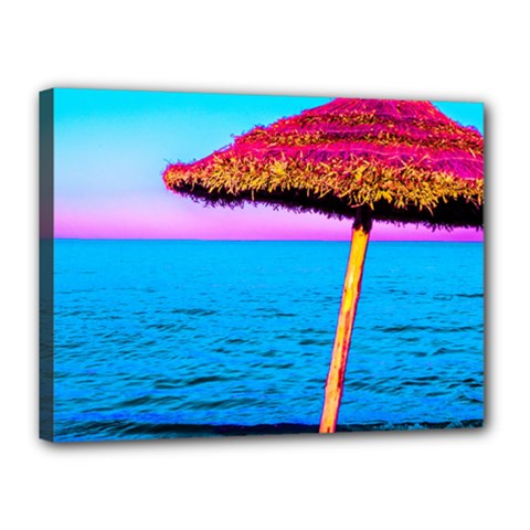 Pop Art Beach Umbrella  Canvas 16  X 12  (stretched) by essentialimage