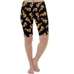 Pizza Doodle Cropped Leggings  by trulycreative