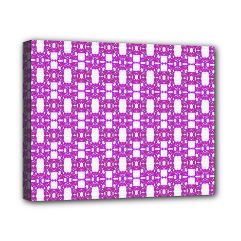 Pink  White  Abstract Pattern Canvas 10  X 8  (stretched) by BrightVibesDesign