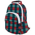 Pattern Texture Plaid Rounded Multi Pocket Backpack View1