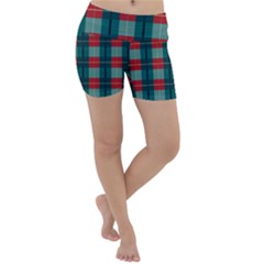 Pattern Texture Plaid Lightweight Velour Yoga Shorts by Mariart