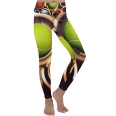 Sport Ball Tennis Golf Football Kids  Lightweight Velour Classic Yoga Leggings by HermanTelo