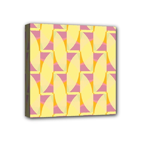 Yellow Pink Mini Canvas 4  X 4  (stretched) by HermanTelo