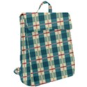 Pattern Texture Plaid Grey Flap Top Backpack View2