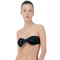 Roses Flowers Spring Flower Nature Classic Bandeau Bikini Top  by HermanTelo