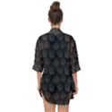 Pattern Texture Feet Dog Grey Open Front Chiffon Kimono View2