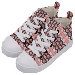 Wallpaper Cute Pattern Kids  Mid-top Canvas Sneakers by HermanTelo