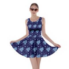 Space Rocket Blue Skater Dress by trulycreative