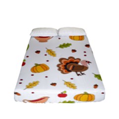 Thanksgiving Turkey Pattern Fitted Sheet (full/ Double Size) by Valentinaart