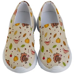 Thanksgiving Turkey Pattern Kids  Lightweight Slip Ons by Valentinaart