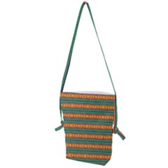 Background Texture Fabric Folding Shoulder Bag by Mariart