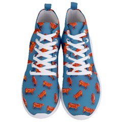 Illustrations Cow Agriculture Livestock Men s Lightweight High Top Sneakers by HermanTelo