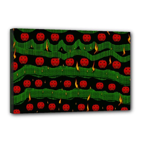 Pumkin Time Maybe Halloween Canvas 18  X 12  (stretched) by pepitasart