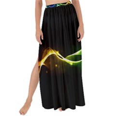 Colorful Neon Art Light Rays, Rainbow Colors Maxi Chiffon Tie-up Sarong by picsaspassion