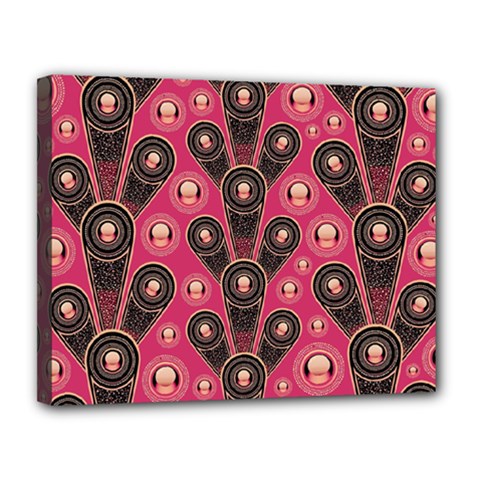 Background Abstract Pattern Canvas 14  X 11  (stretched) by HermanTelo