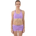 Pattern Texture Geometric Purple Back Web Gym Set View1