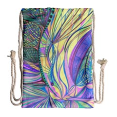 Happpy (4) Drawstring Bag (large) by nicholakarma