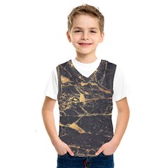 Black Marble Texture With Gold Veins Floor Background Print Luxuous Real Marble Kids  Sportswear by genx
