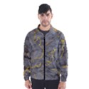 Marble neon retro light gray with gold yellow veins texture floor background retro neon 80s style neon colors print luxuous real marble Men s Windbreaker View1