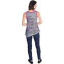 Marble light gray with bright magenta pink veins texture floor background retro neon 80s style neon colors print luxuous real marble Sleeveless Tunic View2