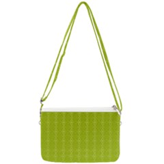 Background Texture Pattern Green Double Gusset Crossbody Bag by HermanTelo