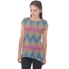 Pattern Background Texture Colorful Cap Sleeve High Low Top by HermanTelo