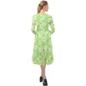 Zephyranthes Candida White Flowers Ruffle End Midi Chiffon Dress View2