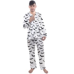 Bats Pattern Men s Satin Pajamas Long Pants Set by Sobalvarro