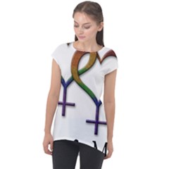 Mrs  And Mrs  Cap Sleeve High Low Top by LiveLoudGraphics