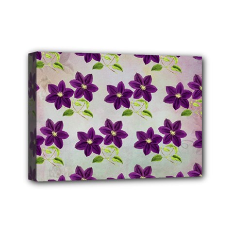 Purple Flower Mini Canvas 7  X 5  (stretched) by HermanTelo