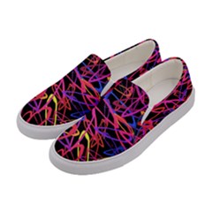 Abstrait Neon Colors Women s Canvas Slip Ons by kcreatif