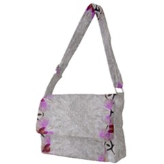 Orchidées Fleurs Abstrait Full Print Messenger Bag (l) by kcreatif