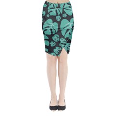Leaves Midi Wrap Pencil Skirt by Sobalvarro