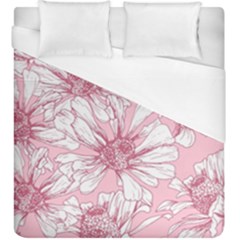 Pink Flowers Duvet Cover (king Size) by Sobalvarro