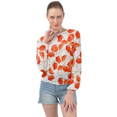 Pattern Coquelicots  Banded Bottom Chiffon Top by kcreatif