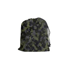 Camouflage Vert Drawstring Pouch (small) by kcreatif