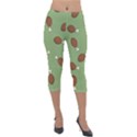 Turkey Leg Pattern - Thanksgiving Lightweight Velour Capri Leggings  View1