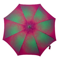 Effet Galaxy Rose/vert Hook Handle Umbrellas (medium) by kcreatif