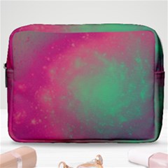 Effet Galaxy Rose/vert Make Up Pouch (large) by kcreatif