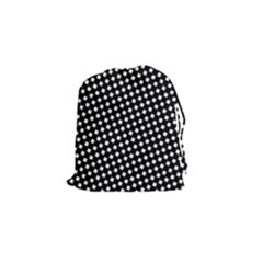 Formes Carreaux Blanc/noir Drawstring Pouch (small) by kcreatif
