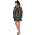 Formes carreaux Blanc/Noir Long Sleeve Kimono View2