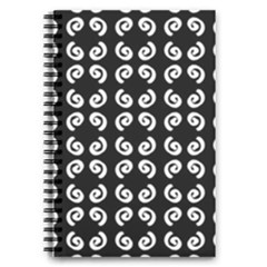 Abstrait Spirale Blanc/noir 5 5  X 8 5  Notebook by kcreatif