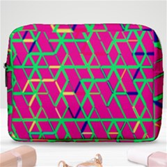 Abstrait Neon Rose Make Up Pouch (large) by kcreatif