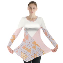 Abstrait Triangles Rose Long Sleeve Tunic  by kcreatif