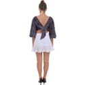 Gadsden Flag Don t tread on me black and gray snake and metal gothic crosses Tie Back Butterfly Sleeve Chiffon Top View2