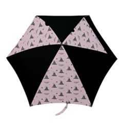 Gadsden Flag Standard Color Pink Gadsden Flag Pattern3 Stars K Gadsden Flag Pattern3 Black Background Mini Folding Umbrellas by snek
