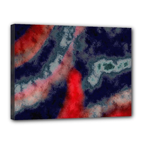Dégradé Bleu Foncé/rouge Canvas 16  X 12  (stretched) by kcreatif